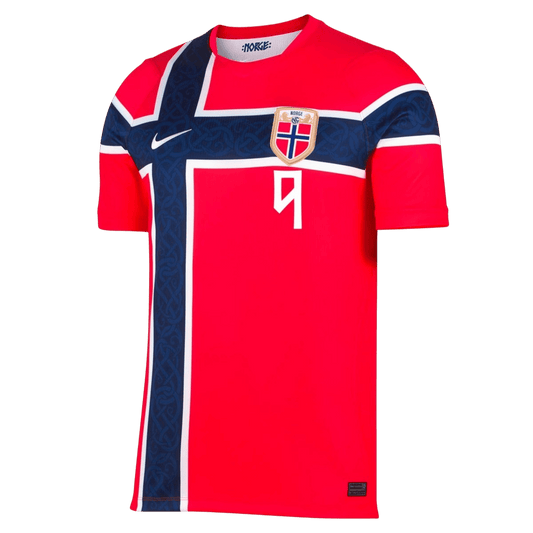 Norway World Cup 2026 Koti Pelipaita Miesten BRAUT HAALAND #9 - kuva 2