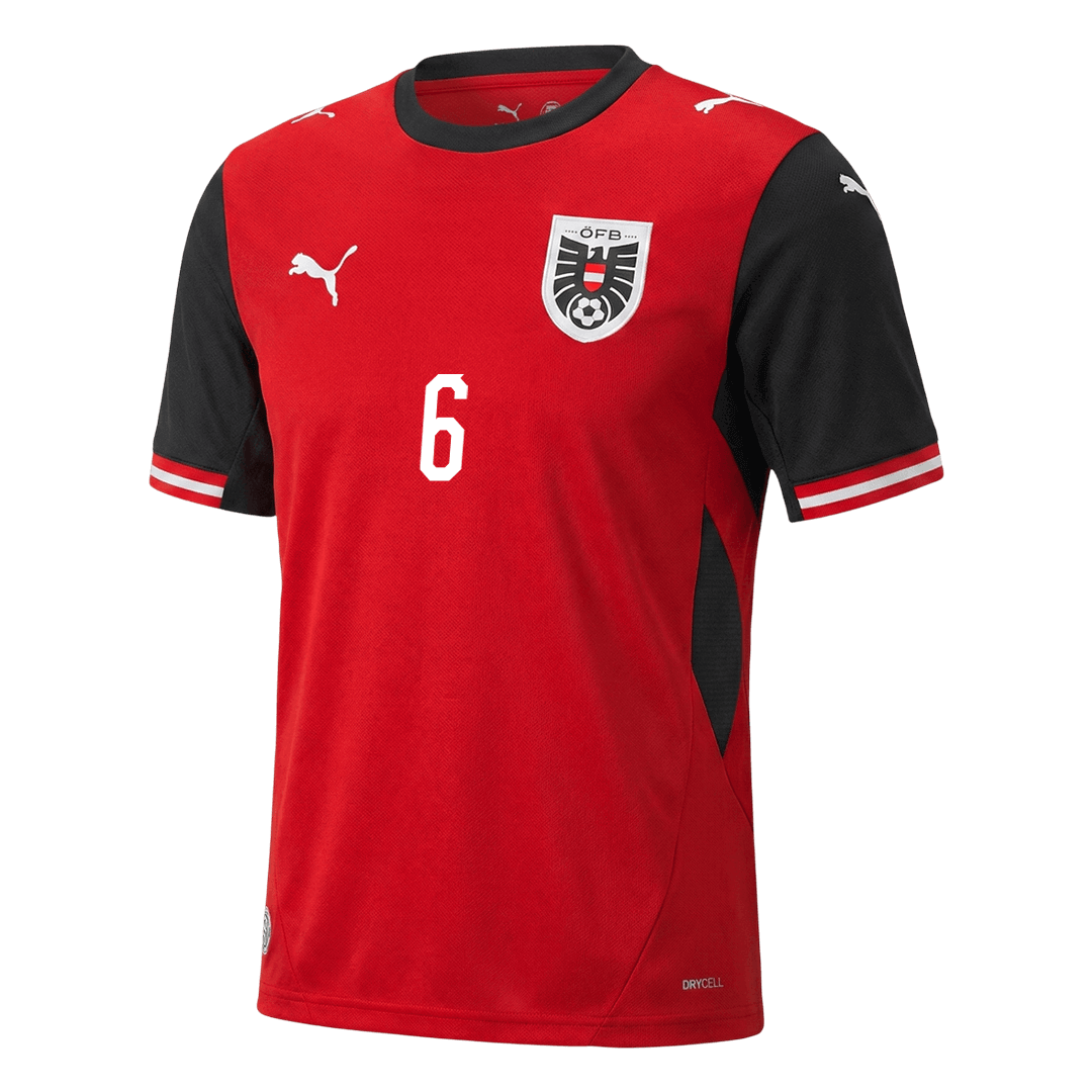 Austria World Cup 2026 Koti Pelipaita Miesten SEIWALD #6 - kuva 10