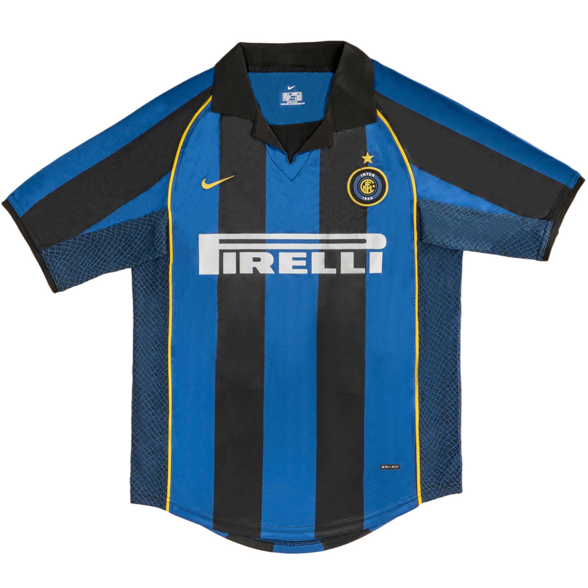 Inter Milan 2001/02 Koti Retro -pelipaita Miesten - kuva 3