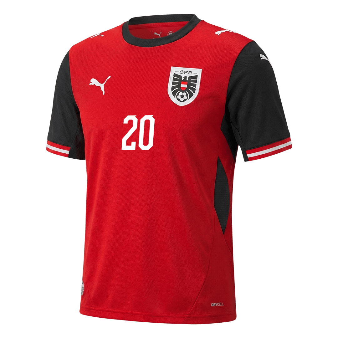Austria World Cup 2026 Koti Pelipaita Miesten LAIMER #20 - kuva 10