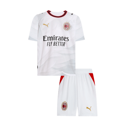 AC Milan lasten vierasjalkapallosetti 2026/27 – pelipaita ja shortsit edestä
