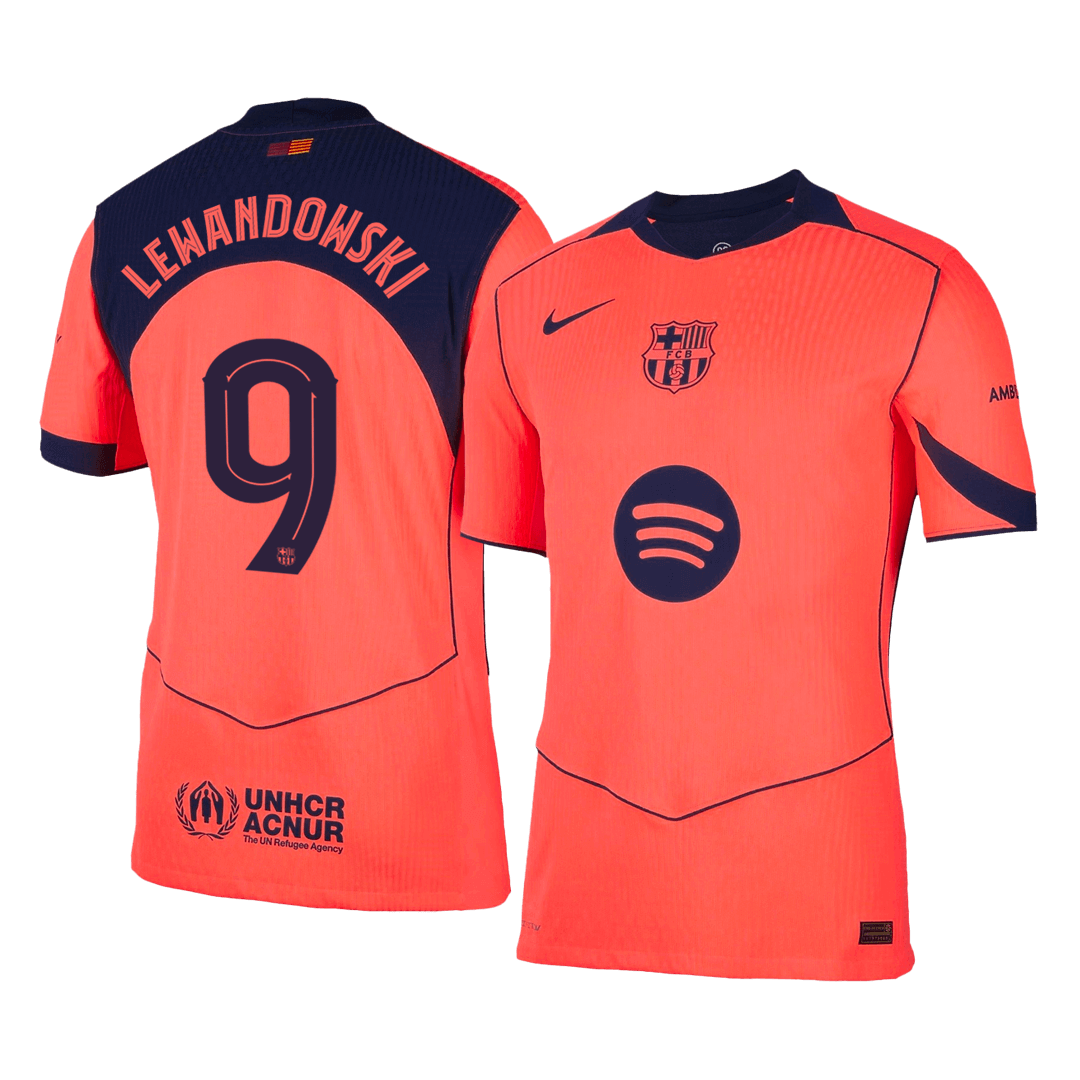 Barcelona 2025/26 UCL Kolmas Pelipaita (Player Version) Miesten LEWANDOWSKI #9