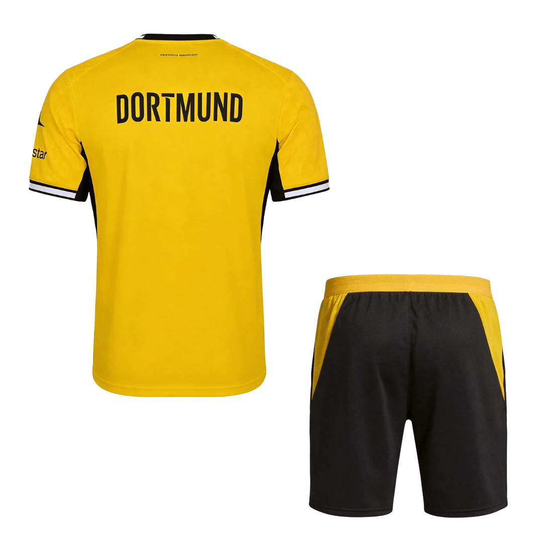 Borussia Dortmund kotijalkapallosetti 2026/27 – pelipaita ja shortsit takaa