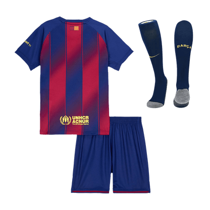 Barcelona 2025/26 Koti Lasten täydellinen peliasu