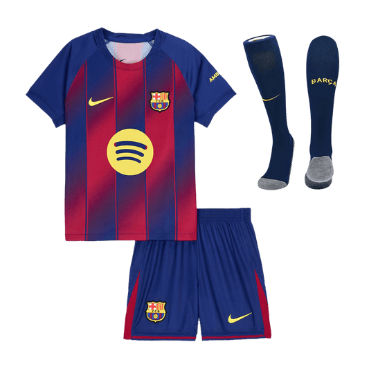 Barcelona 2025/26 Koti Lasten täydellinen peliasu