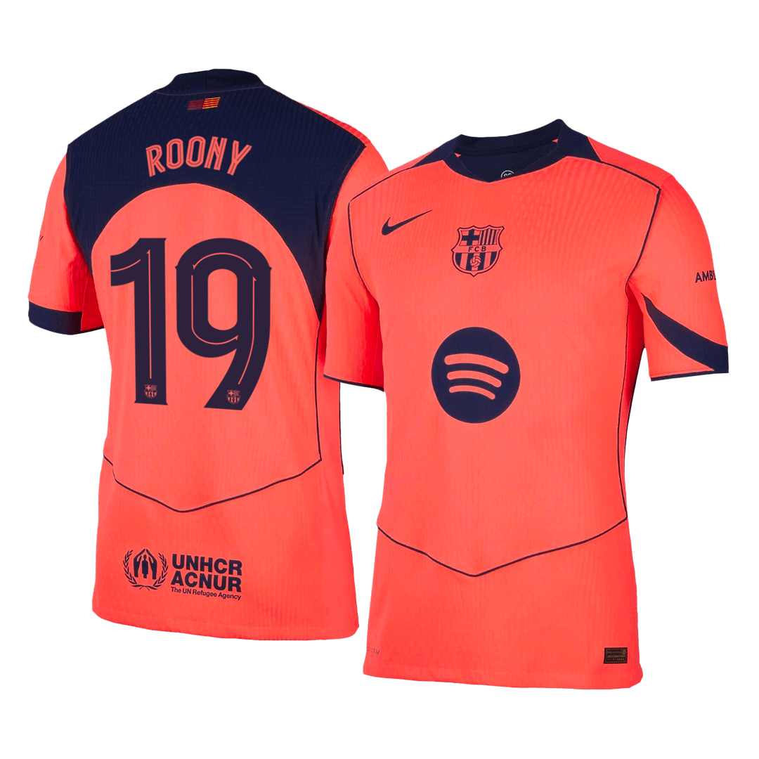 Barcelona 2025/26 UCL Kolmas Pelipaita (Player Version) Miesten ROONY #19