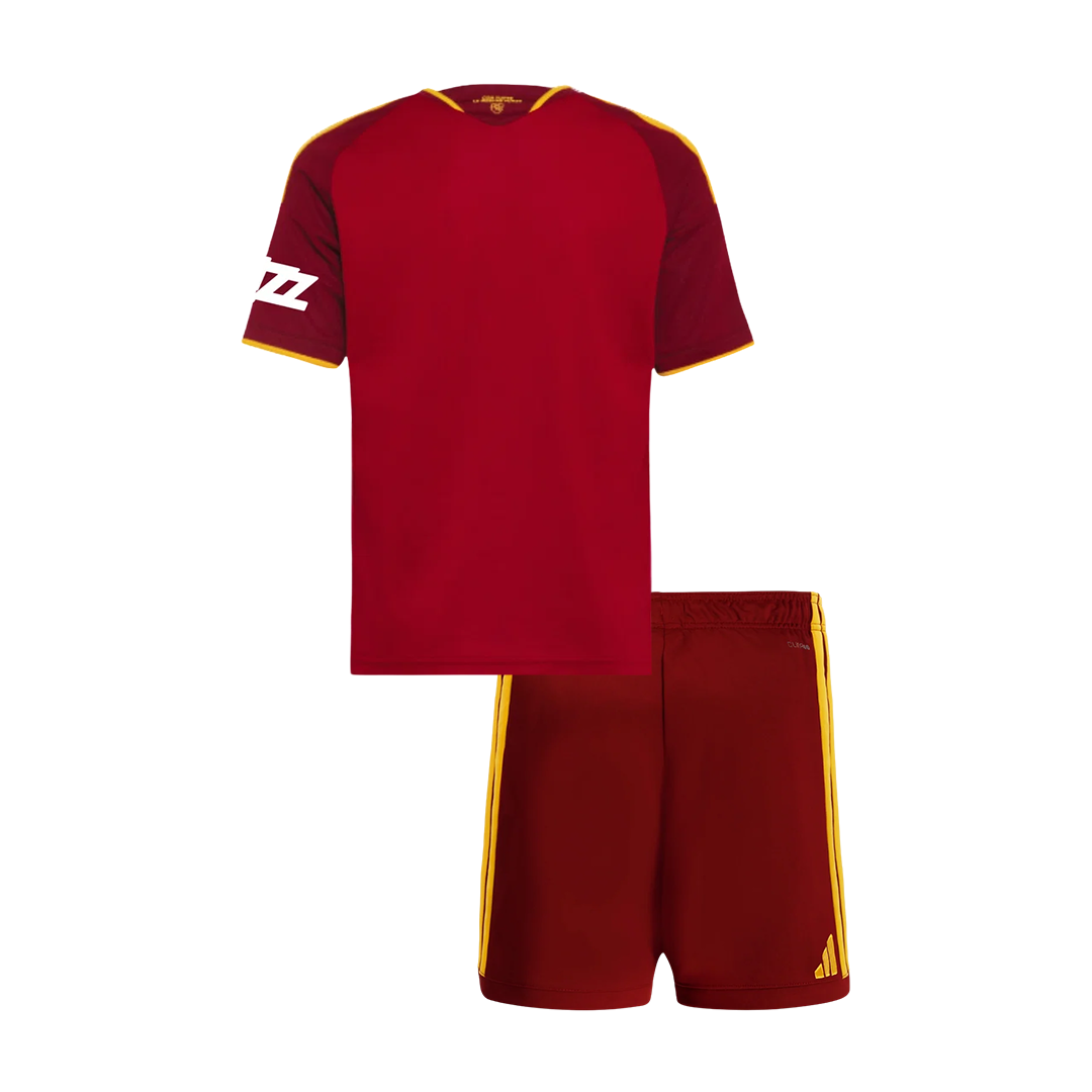 Roma lasten kotijalkapallosetti 2026/27 – pelipaita ja shortsit takaa