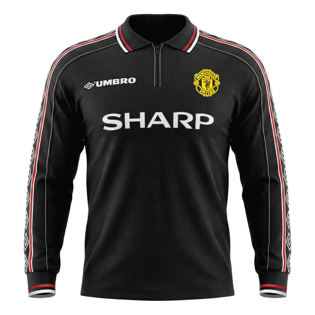 Manchester United 1998 Vieras Pitkähihainen Retro-pelipaita Miesten