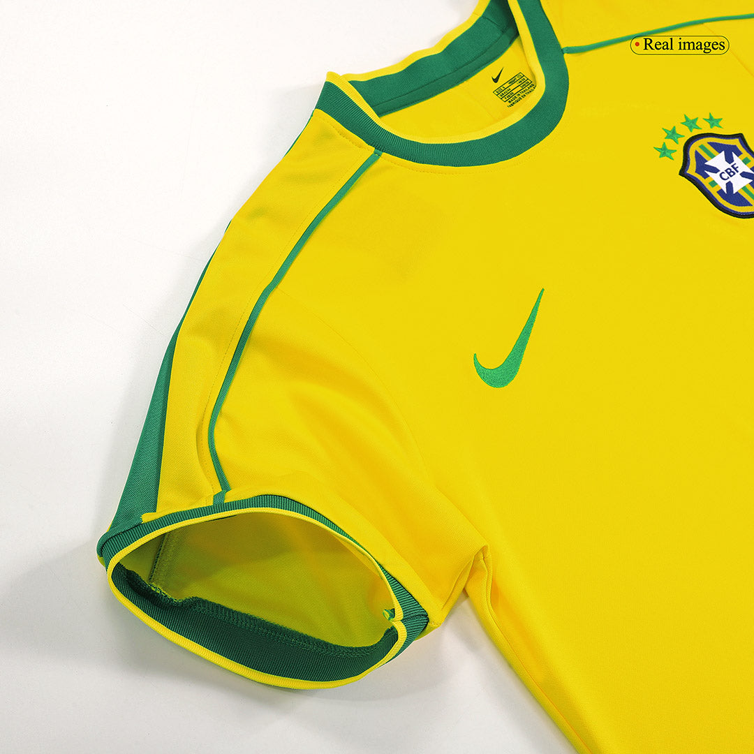 Brazil World Cup 1998 Koti Retro-pelipaita Miesten RIVALDO #10