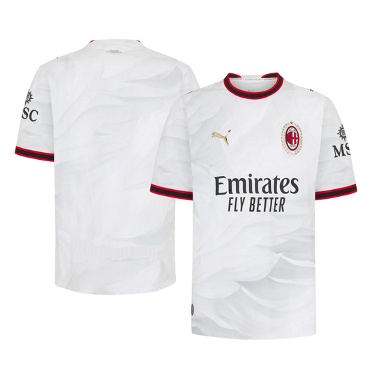 AC Milan vieraspelipaita 2026/27 (pelaajaversio) – etu- ja takapuoli