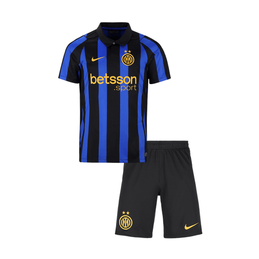 Inter Milan lasten kotijalkapallosetti 2026/27 – pelipaita ja shortsit edestä