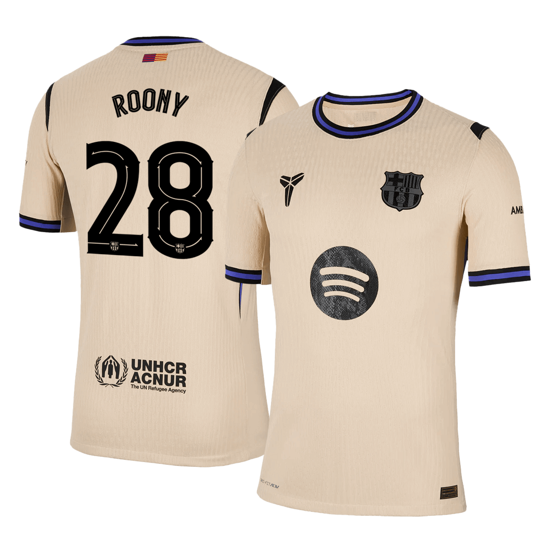 Barcelona 2025/26 UCL Vieras Pelipaita (Player Version) Miesten ROONY #28