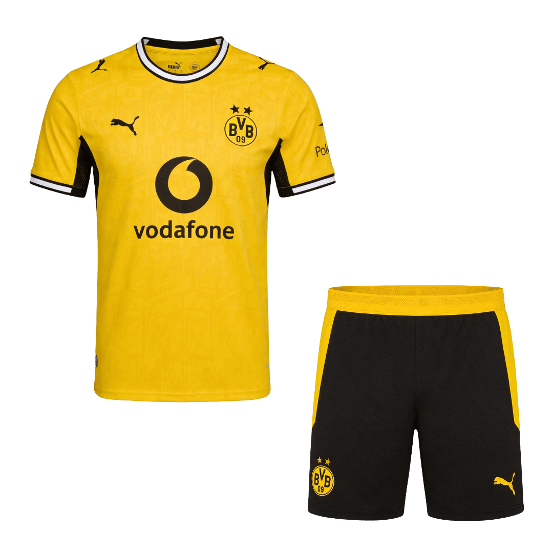 Borussia Dortmund kotijalkapallosetti 2026/27 – pelipaita ja shortsit edestä