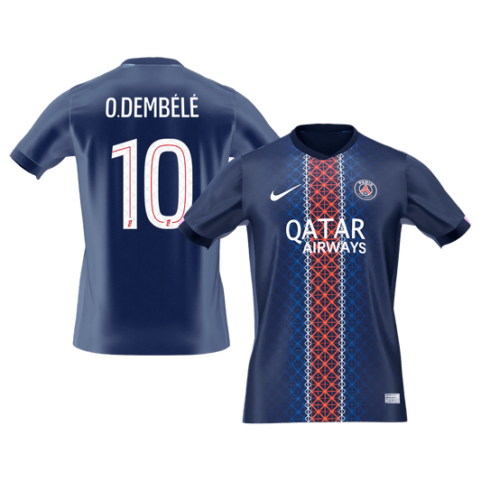 PSG 2025/26 Koti Pelipaita Miesten O.DEMBÉLÉ #10 [PREMIUM]