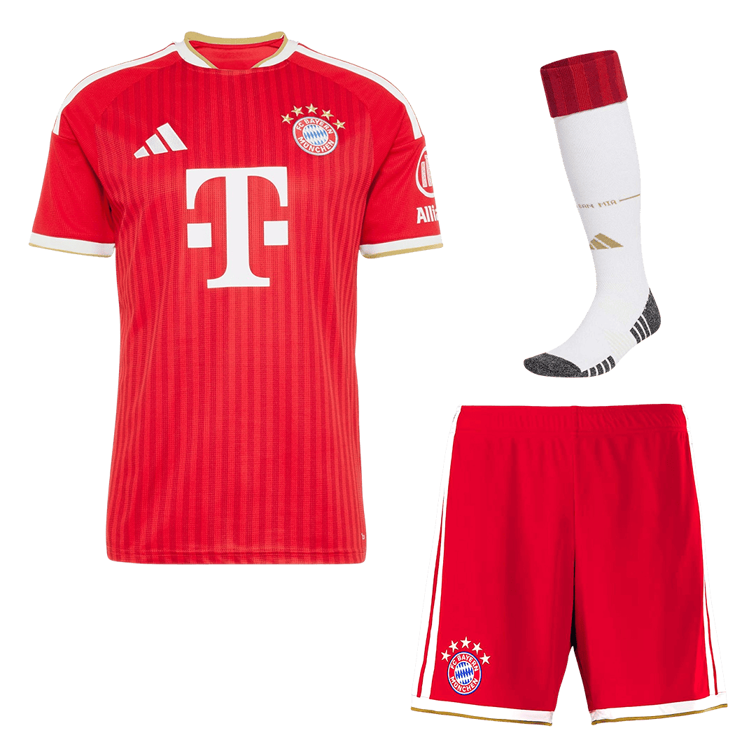 Bayern München kotipeliasu 2026/27 – pelipaita, shortsit ja sukat edestä