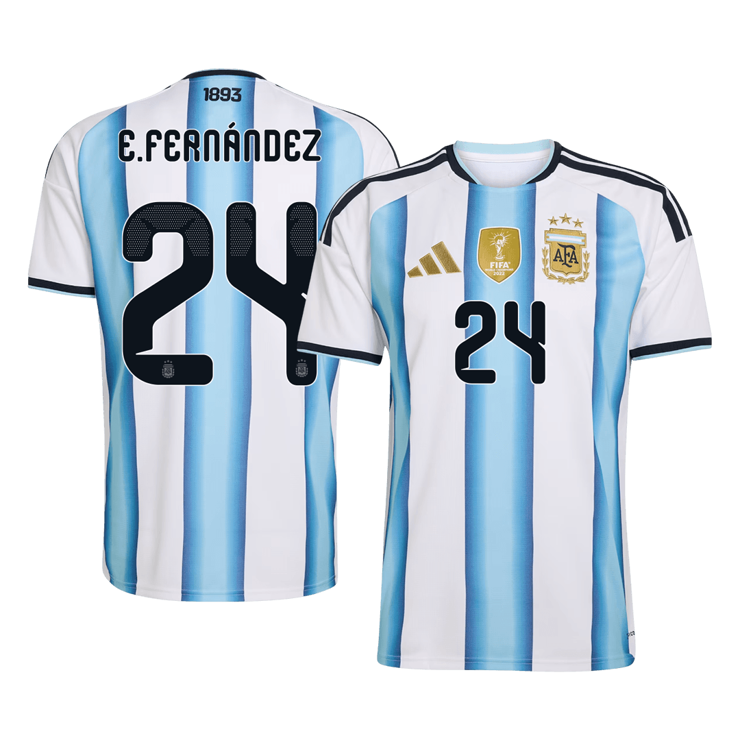 Argentina World Cup 2026 Koti Pelipaita Miesten E. FERNÁNDEZ #24 [PREMIUM]